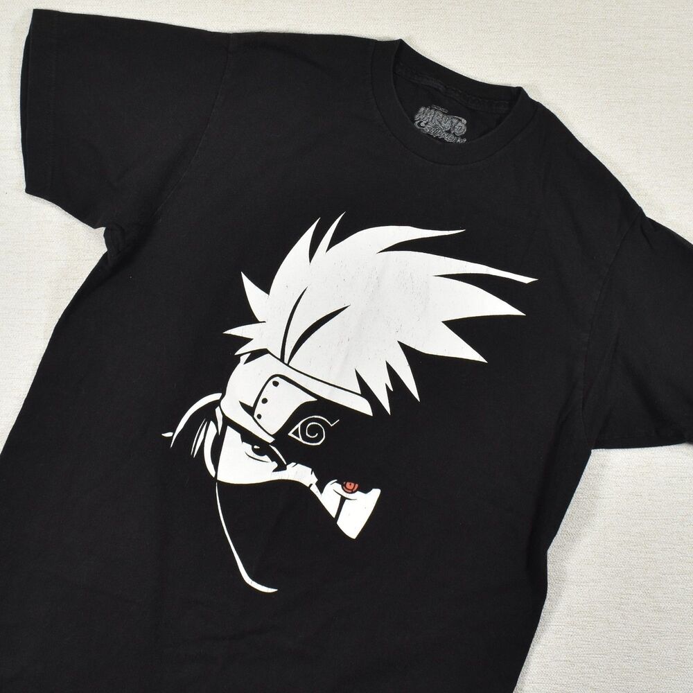 Naruto Shippuden T Shirt Vintage Kakashi Hatake Sharingan Eyes Anime M Y2K